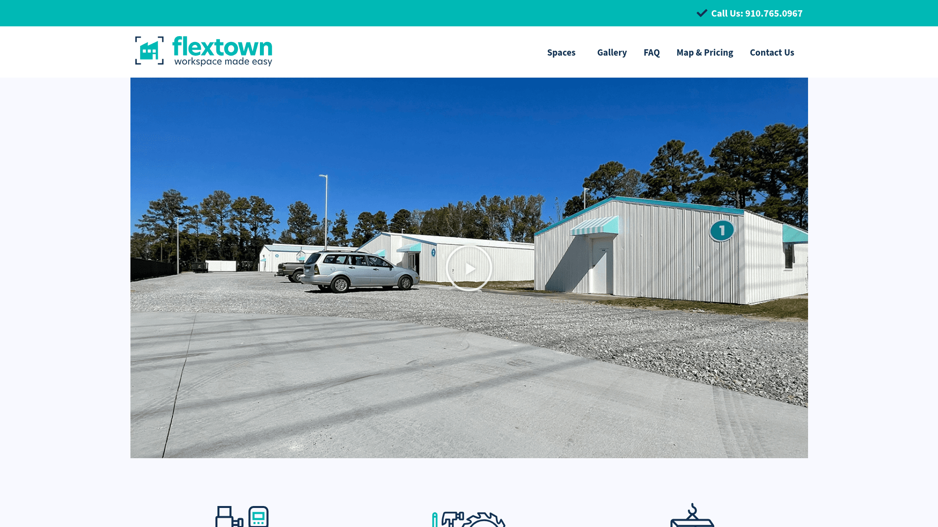 Flex Town — original homepage with hero image