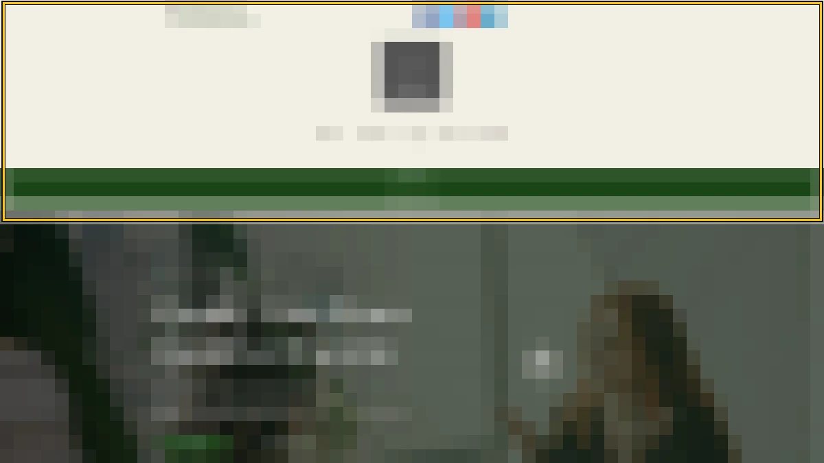 The same homepage with the menu stacked in the middle, oversized social icons and the two booking buttons stretched across the full width. The broken header is outlined.
